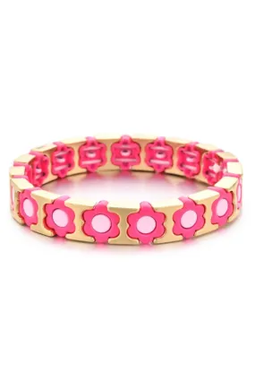 Daisy chain bracelet | Gold, Hot Pink & Pale Pink