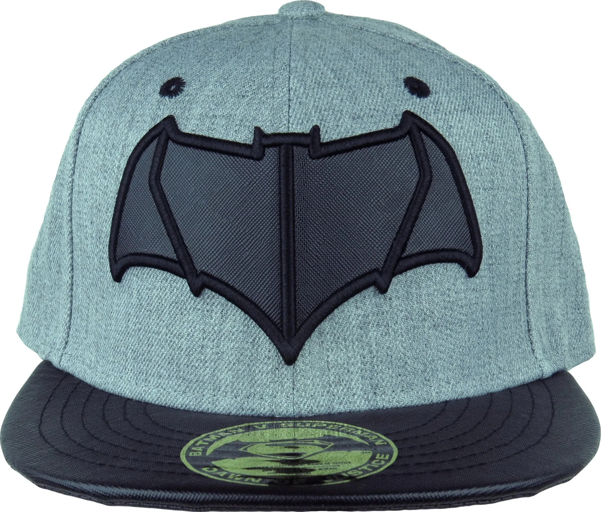 Dawn Of Justice Batman Logo Grey/Black Snapback Cap