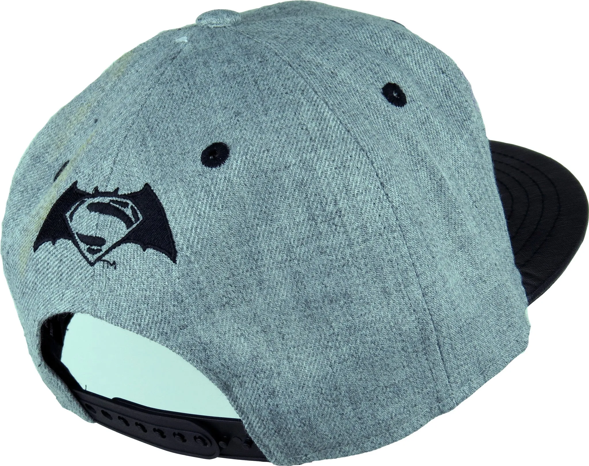 Dawn Of Justice Batman Logo Grey/Black Snapback Cap