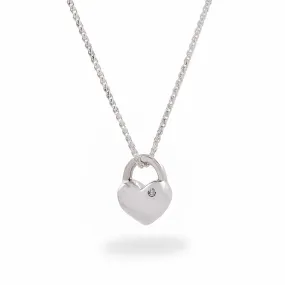 Eternal Heart Diamond Set Silver Necklace