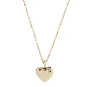 Forever Heart Diamond Set Solid Gold Necklace