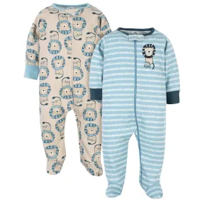 Gerber Organic 2-Pack Baby Boys Lion Sleep 'N Play