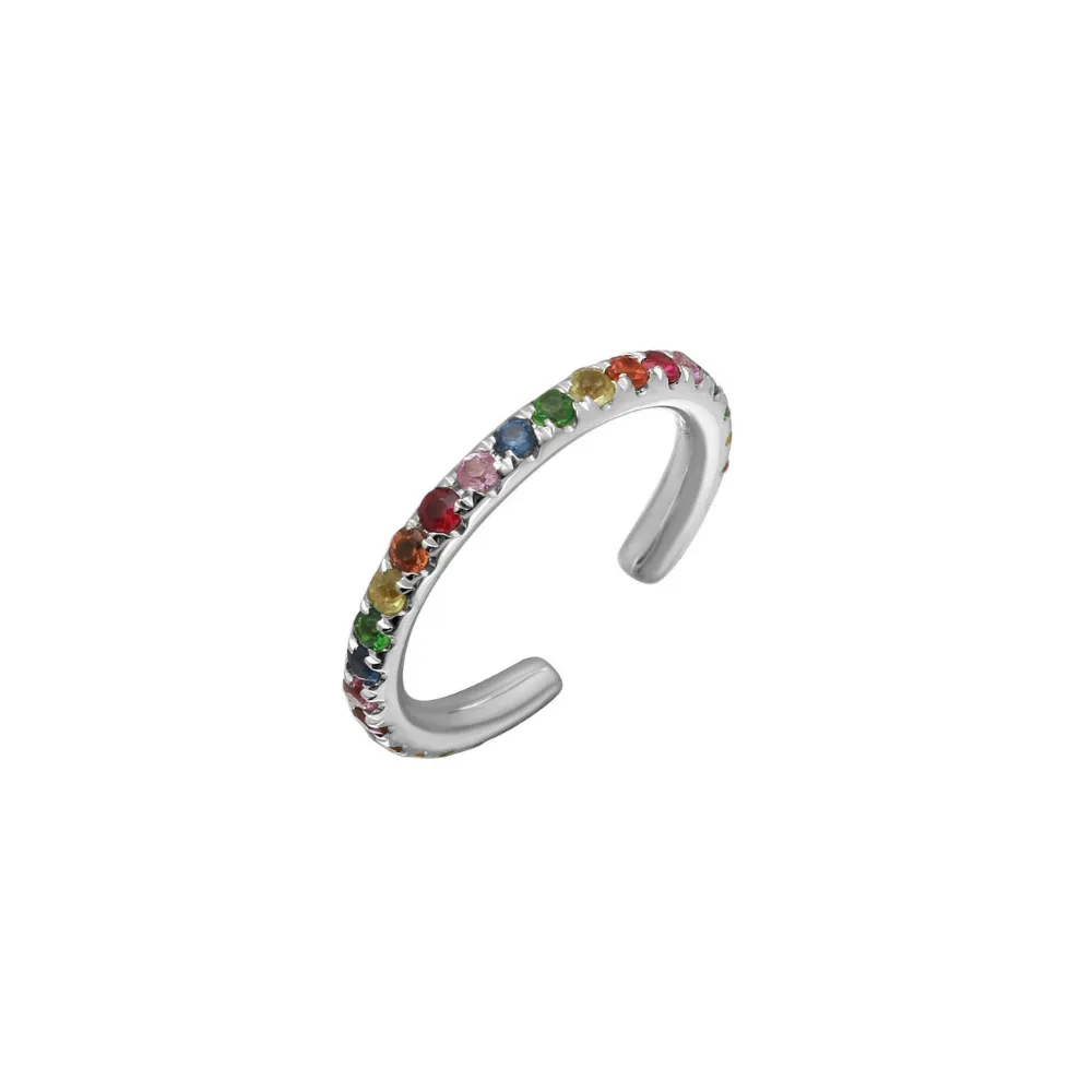 RAINBOW SAPPHIRE EAR CUFF