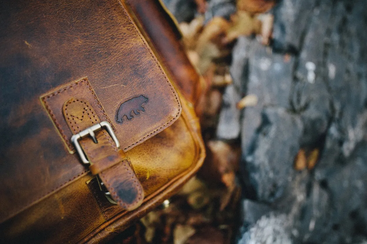 Sitka Leather Messenger Bag - Antique Brown - Kodiak