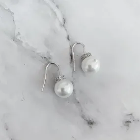 Sybella White Barque Pearl Earrings