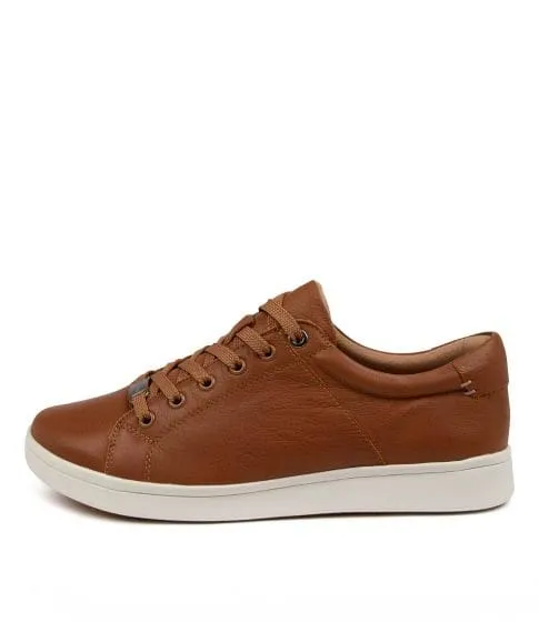 Ziera Delilah ~ Red ~ Tan ~ XF-ZR Leather Sneaker